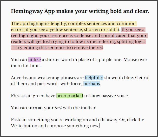 hemingway editor tool